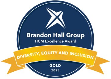 Brandon Hall Group HCM Excellence Award Diversity, Equity and Inclusion. Gold 2023.